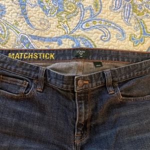 J.Crew matchstick 33R dark wash jeans.